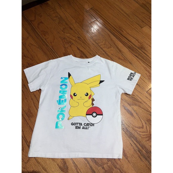 Pokemon Other - Pokemon T Shirt Boy’s Size 8 Pikachu Anime White T Shirt - Zara Tee